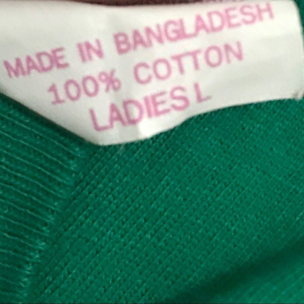 Ladies Green Florida Michigan Baby Tee - Picture 4 of 5